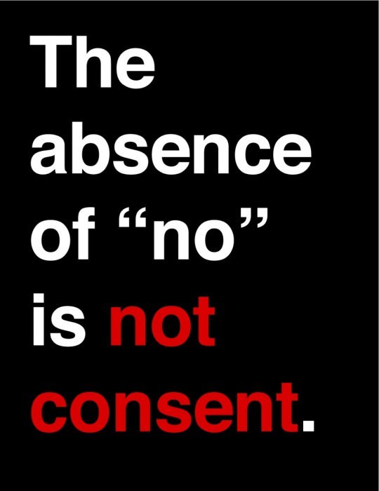 The absence of “no” is not consent.