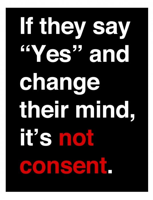 If they say “Yes” and change their mind, it’s not consent.