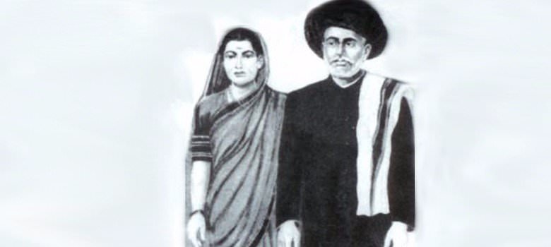 Savitribai Phule and Jyotirao Phule. Image courtesy: drambedkarbooks.com